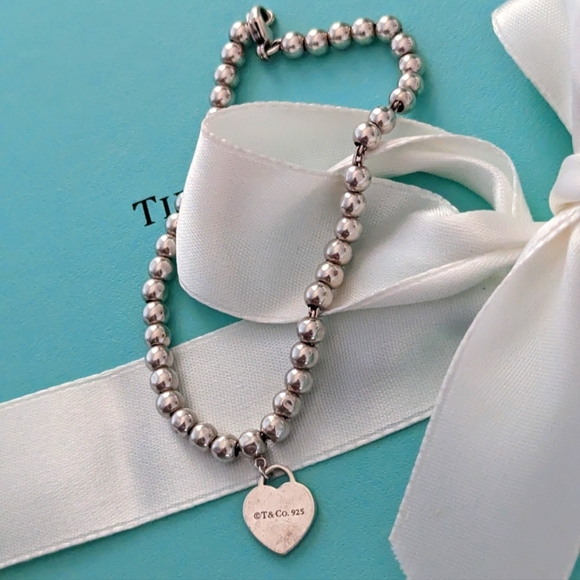 Tiffany and co RTT beaded heart tag beacelet - Picture 6 of 6